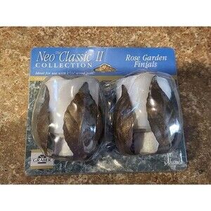 Neo Classic II Rose Garden Finials Weathered White Graber